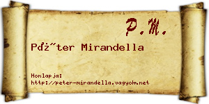 Péter Mirandella névjegykártya