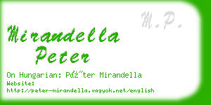 mirandella peter business card